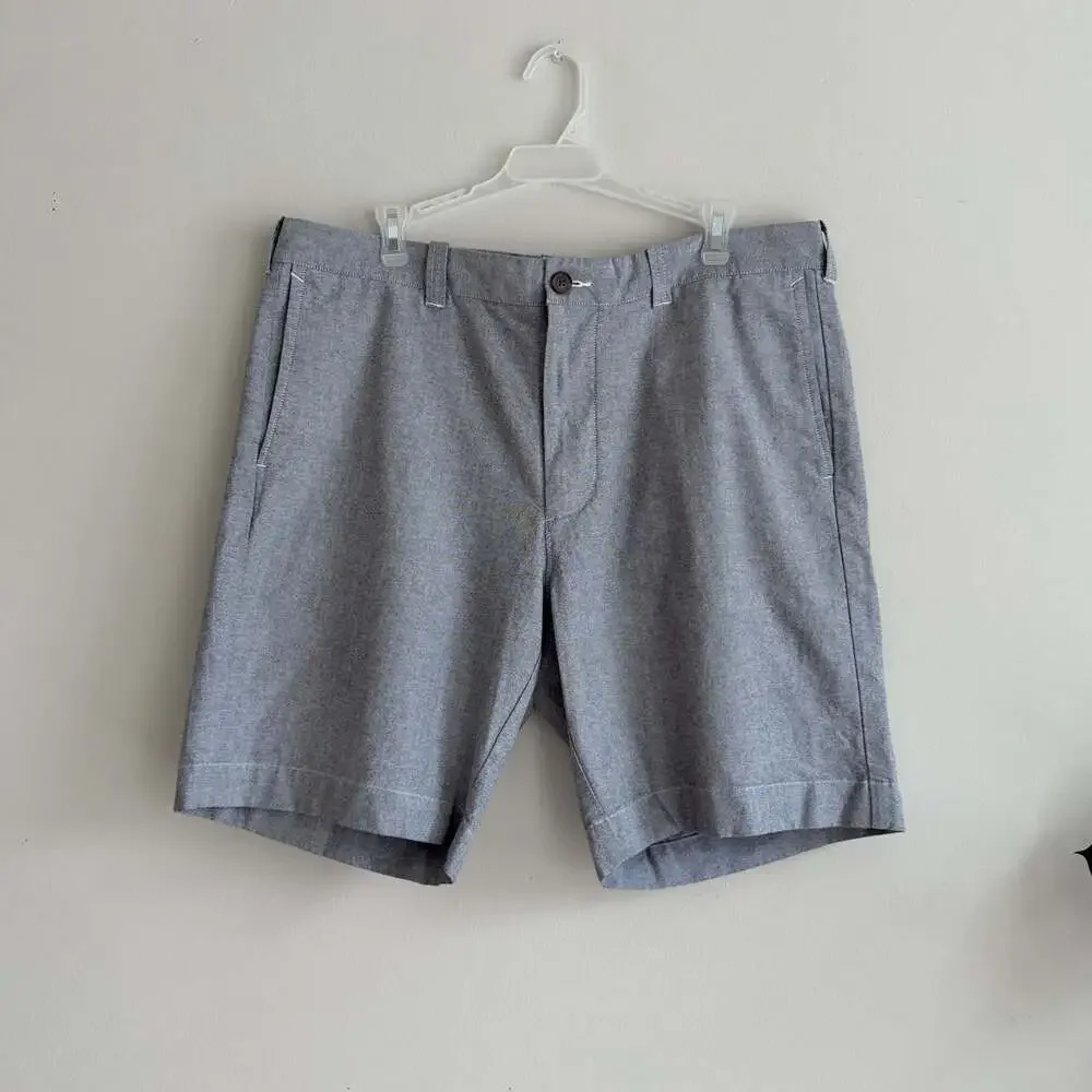 J. Crew Gramercy Men’s 9” Inseam Gray Classic Flat Front Cotton Shorts 36”